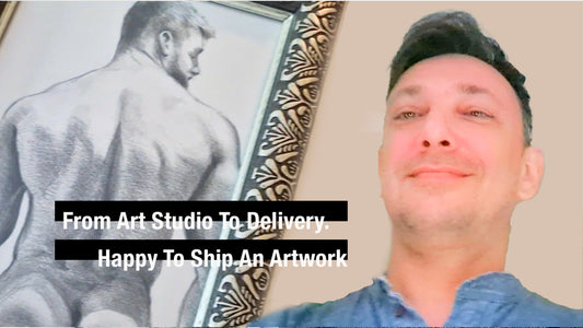 From Art Studio to Delivery: Happy Artist's Packing Day To Ship A Drawing