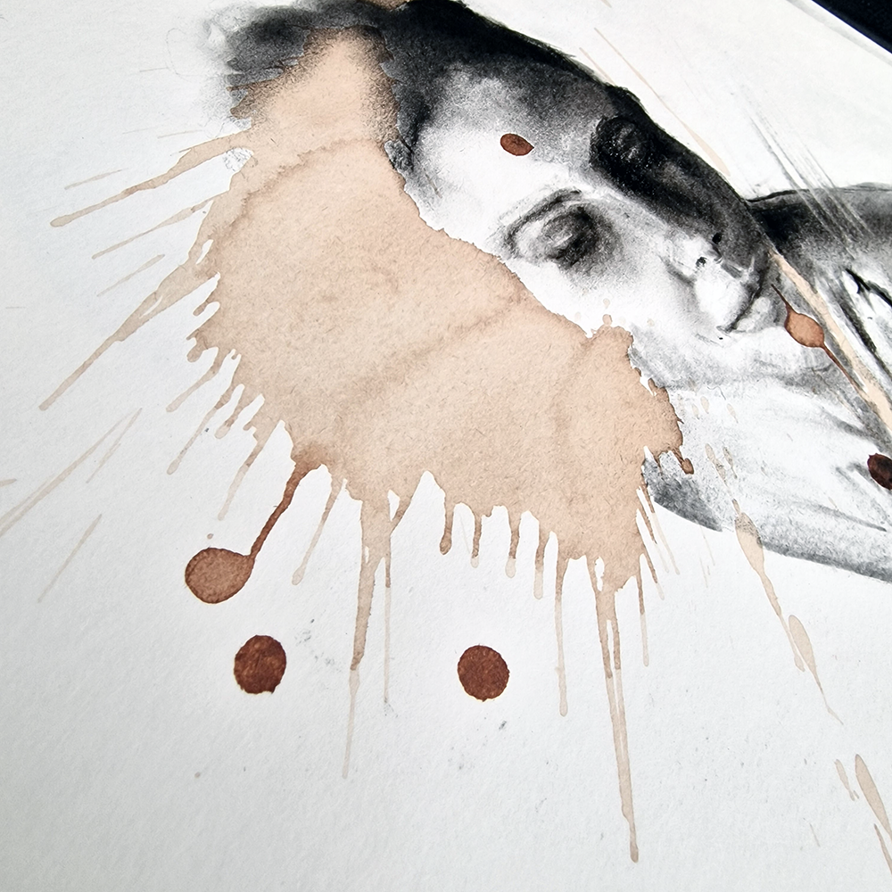 Female Figure Drawing, Enchanted In Charcoal