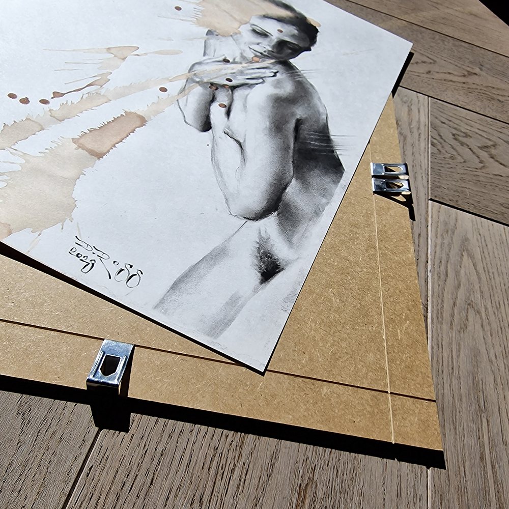 Female Figure Drawing, Enchanted In Charcoal