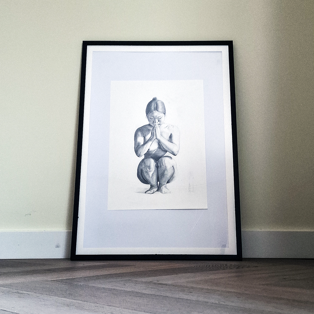 Female Figure Drawing, Original Figurative Art