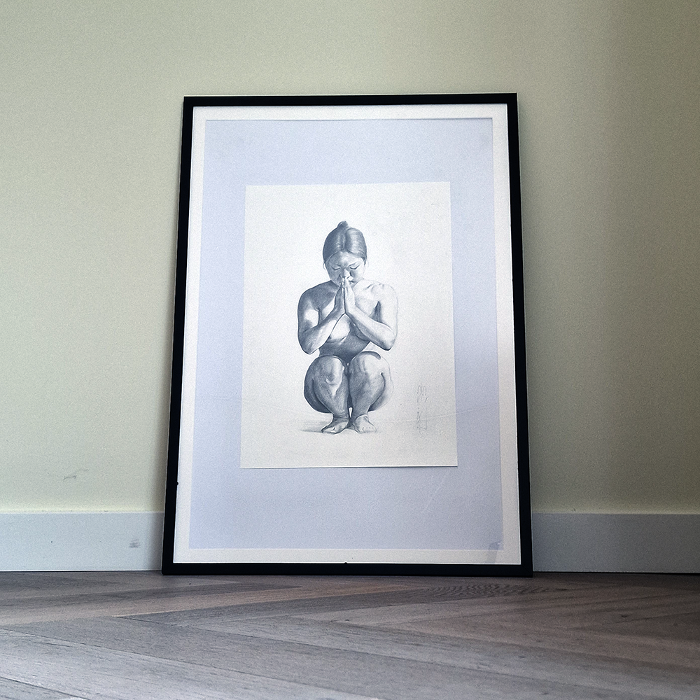 Female Figure Drawing, Original Figurative Art