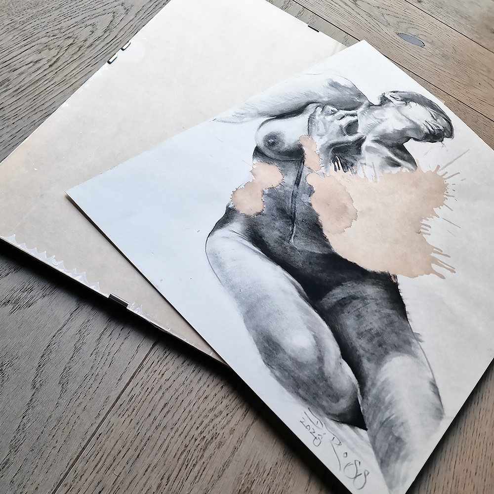 Female Figure Drawing, Touch Of Malvasia, Original Charcoal Art on Paper