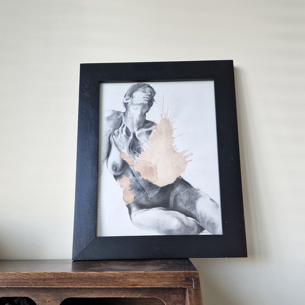Female Figure Drawing, Touch Of Malvasia, Original Charcoal Art on Paper