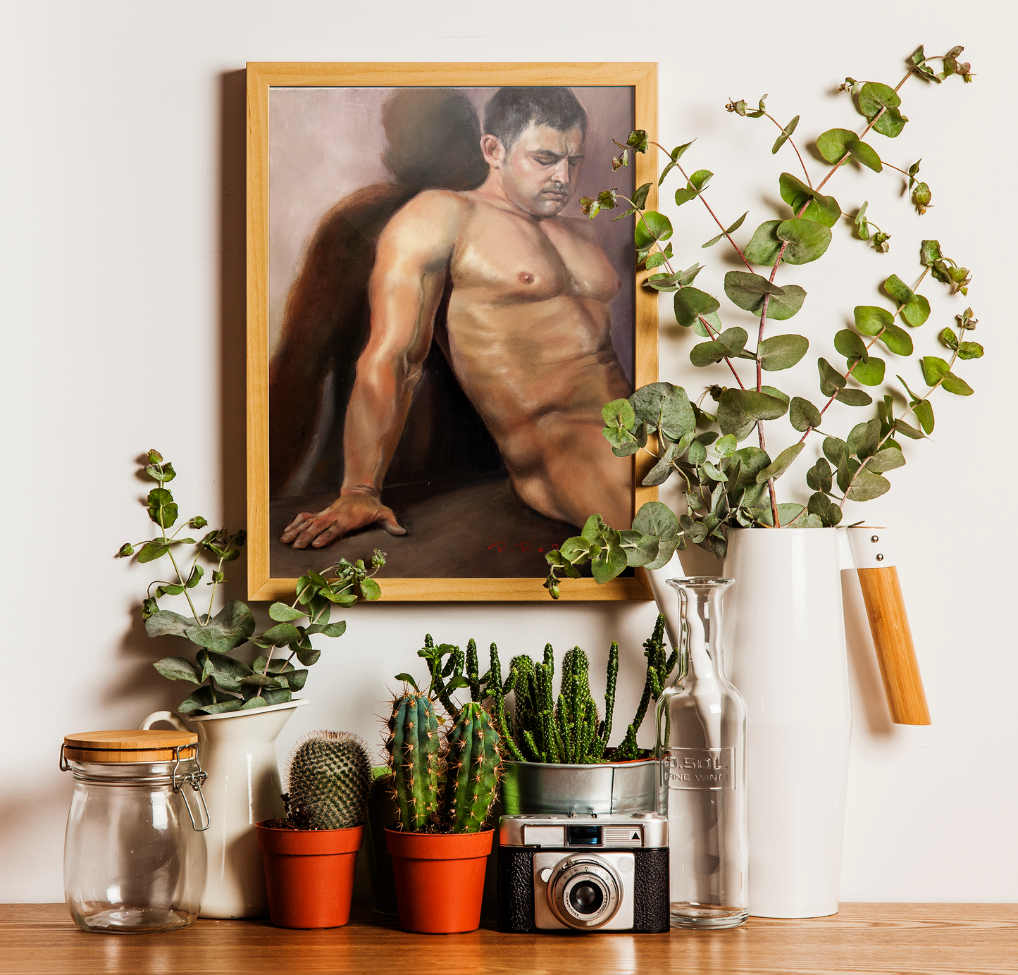 Male Figure Original Oil Painting, Limited Edition, Figurative Art for Home Decor