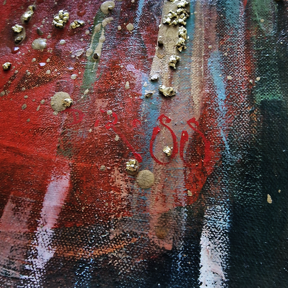 Girl With Blue Turban Oil Painting by Dimitri Ross