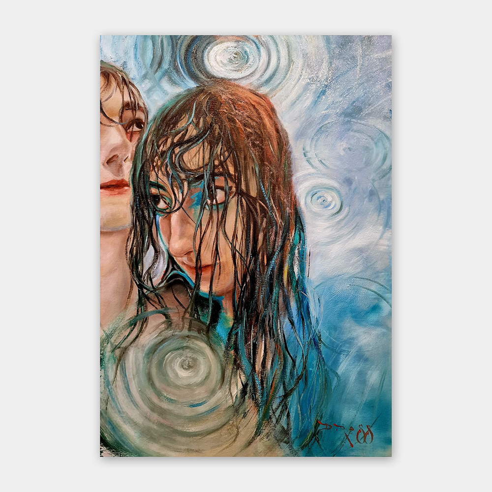 La Pioggia, Original Oil Painting by Dimitri Ross