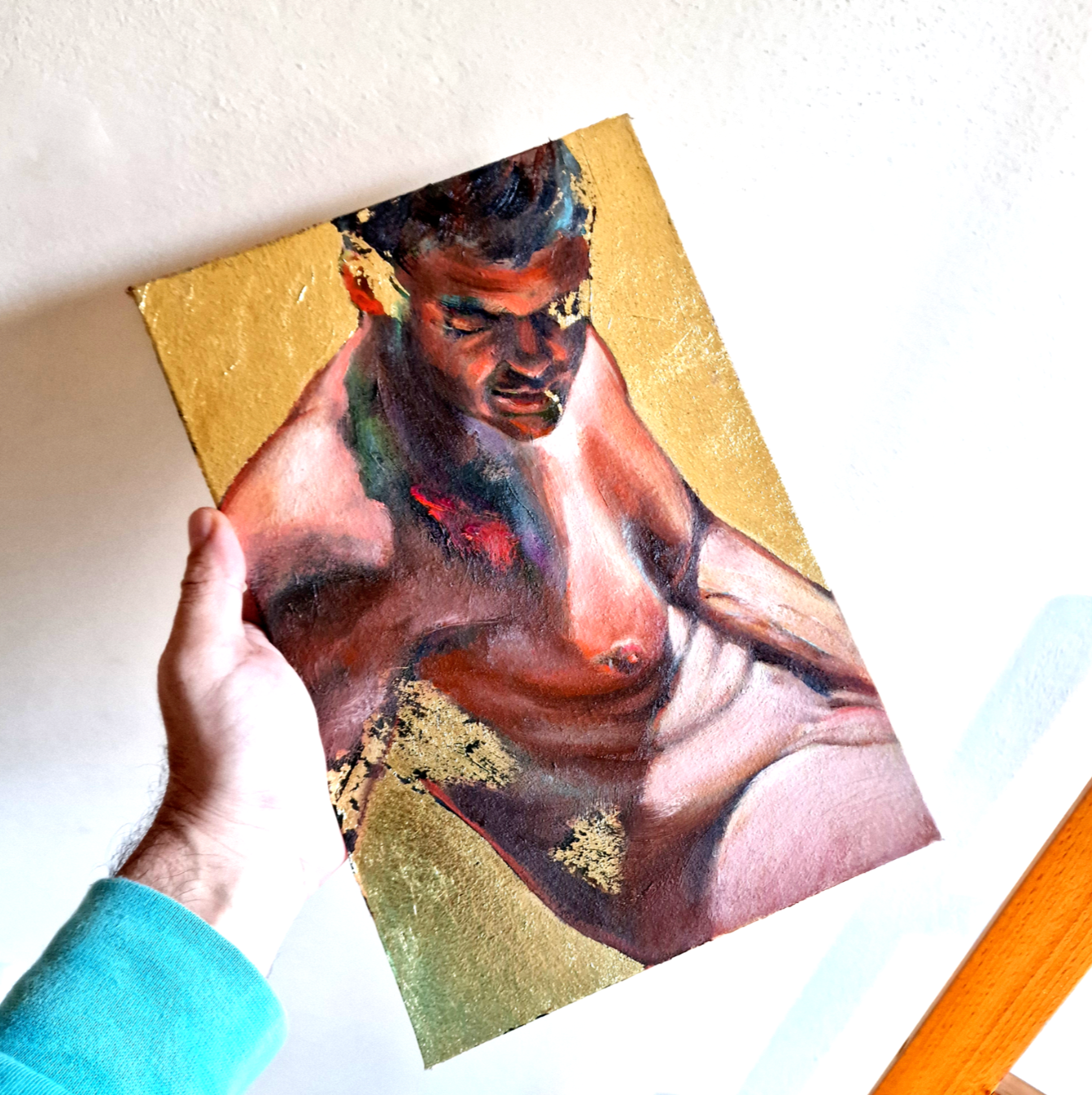 Male Figure Painting, Men in Renaissance Style Art