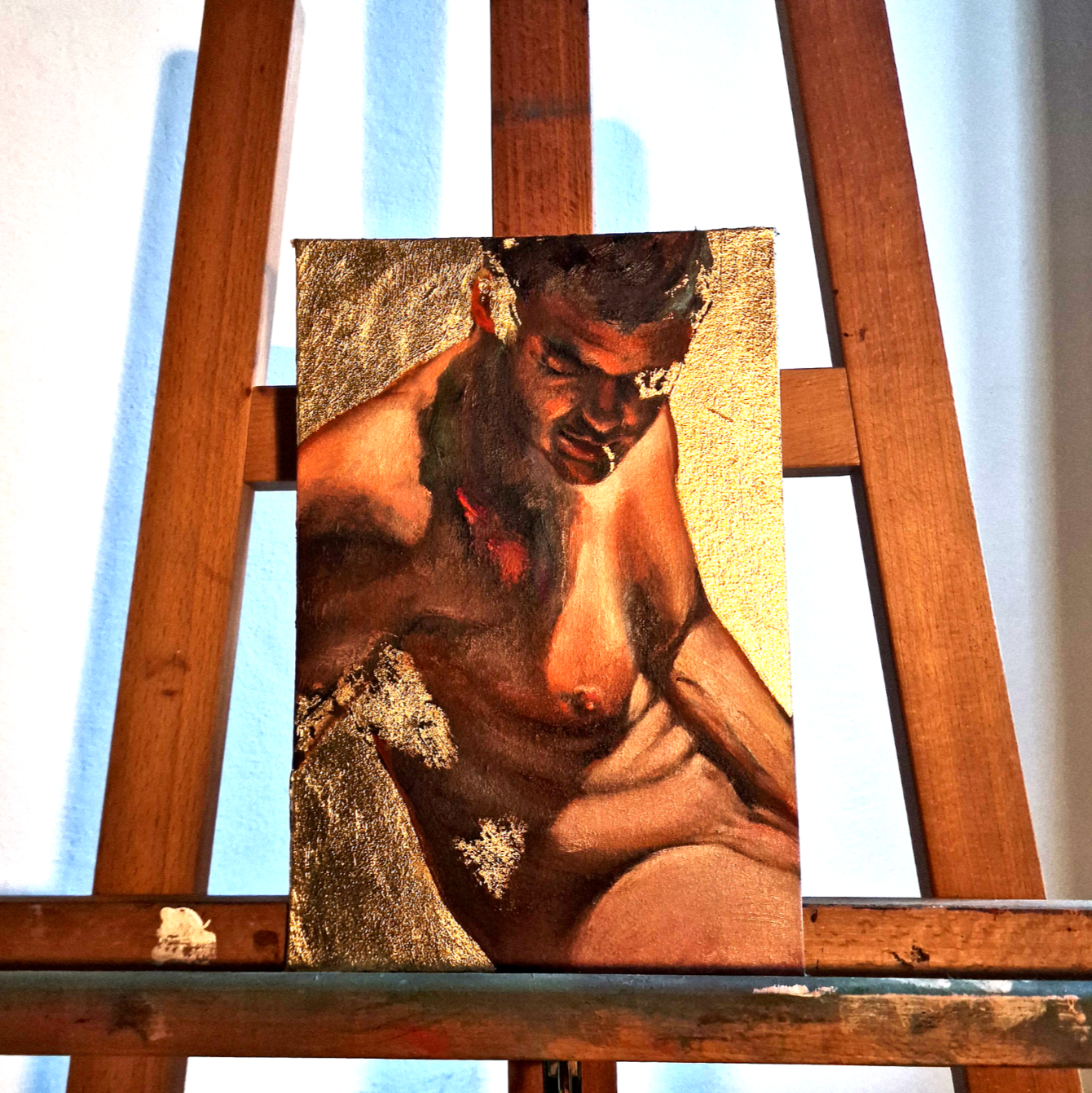 Male Figure Painting, Men in Renaissance Style Art
