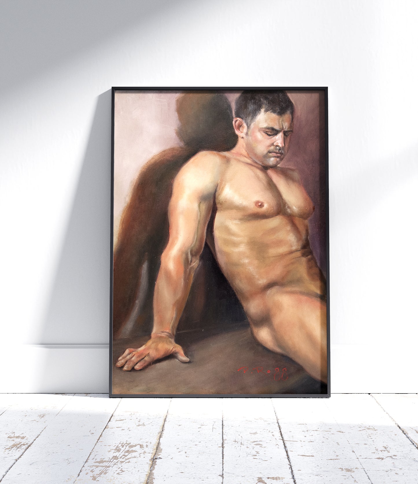 Male Figure Original Oil Painting, Limited Edition, Figurative Art for Home Decor