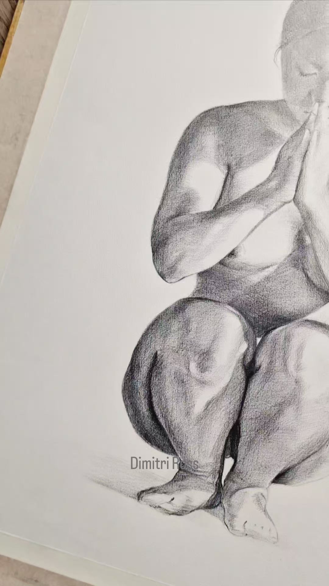 Female Figure Drawing, Original Figurative Art
