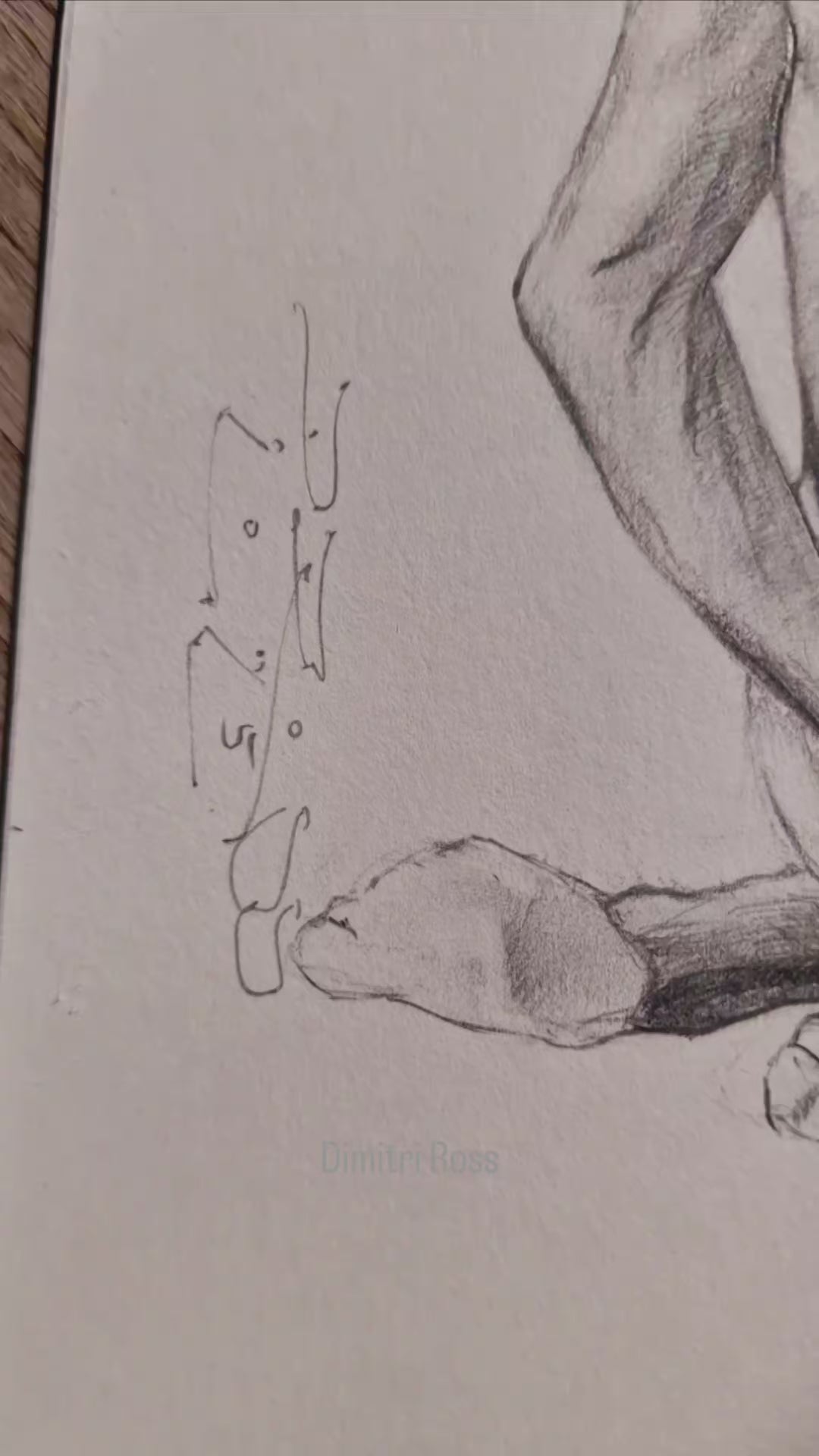 Young Male Model Sitting, Male Figure Drawing Dimitri Ross Fine Art Studio Amsterdam